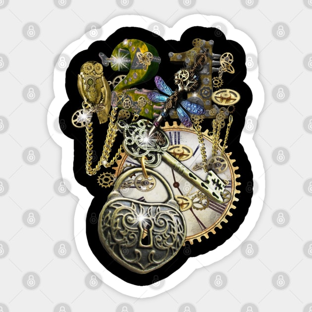 21st Steampunk Birthday girl Party-shirt Sticker by Nadine8May